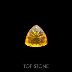◇甲州貴石切子Plus Three◇ファイヤーオパール カード付き(宝石名ファイヤー・オパール)メキシコ産 1.25ct 識別済[220114598]8.5x8.6mm前後