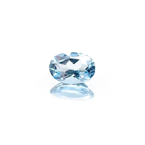 アクアマリン サンタマリアカラー(宝石名アクアマリン)モザンビーク産 識別済 0.45ct / 6.1x4.2mm前後 [2630622262]