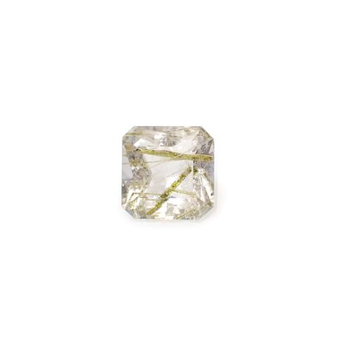 エピドートインクォーツ ブラジル産 3.85ct [240427294]9.7x9.6mm前後