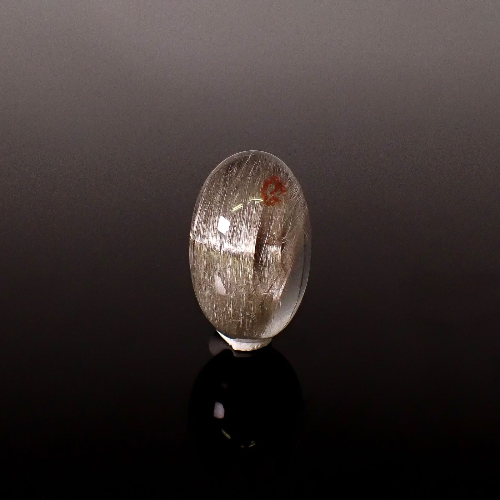プラチナクォーツ ブラジル産 24.39ct / 23.6x14.8mm前後 [260131610]