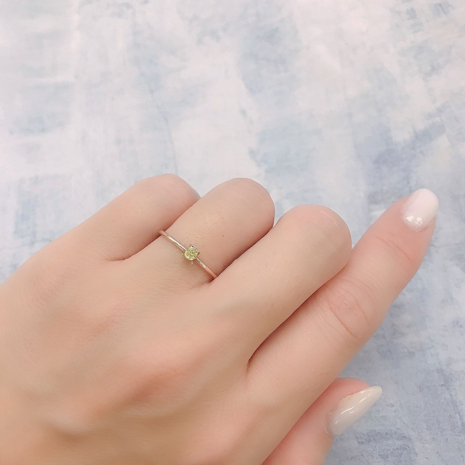 イエローダイヤモンド SI-VS(宝石名ダイアモンド) 0.12ct 識別済[220616395]2.9x2.4mm前後
