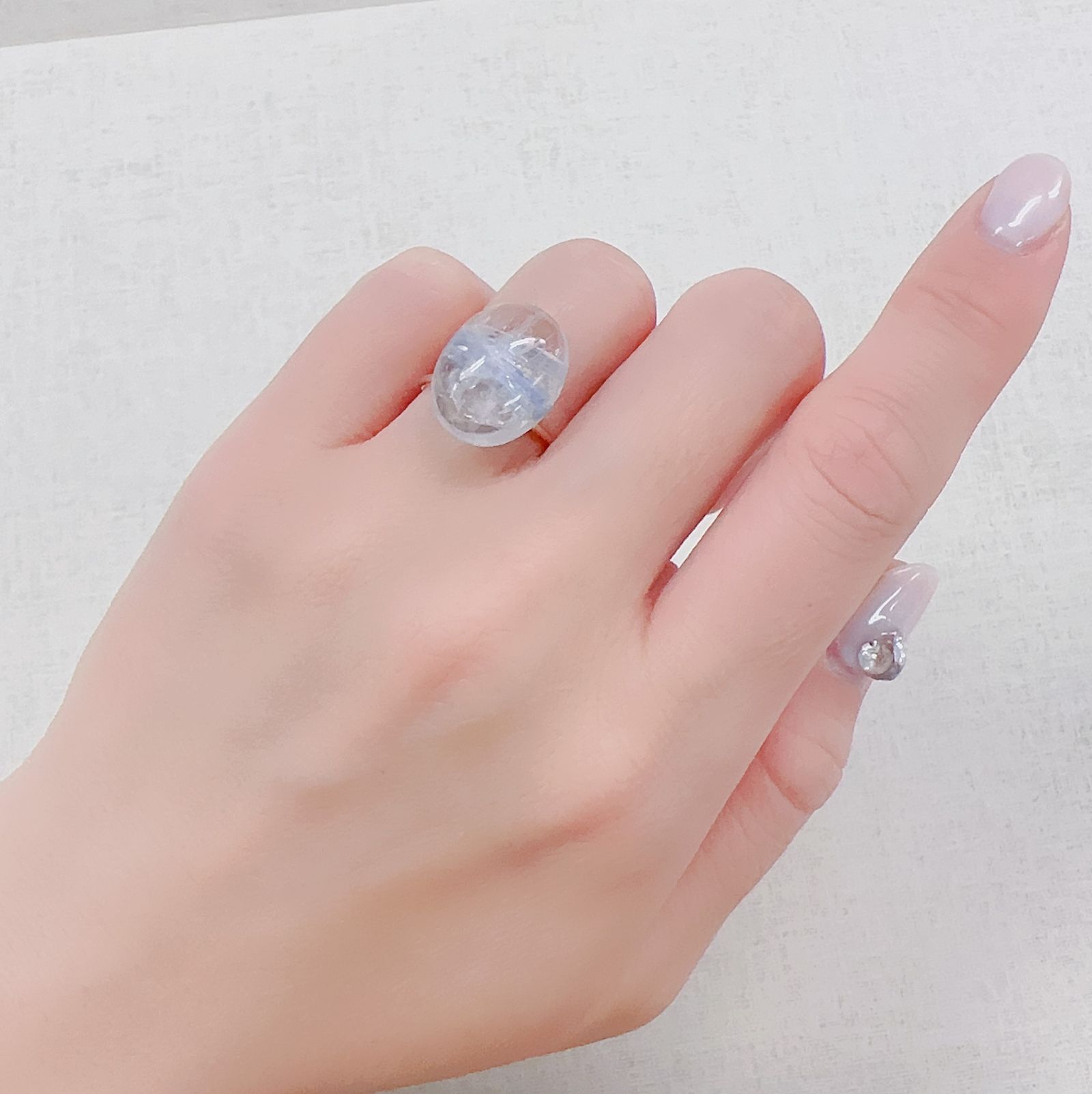 カイヤナイトインクォーツ ブラジル産 9.21ct[230421624]16.7x13mm前後