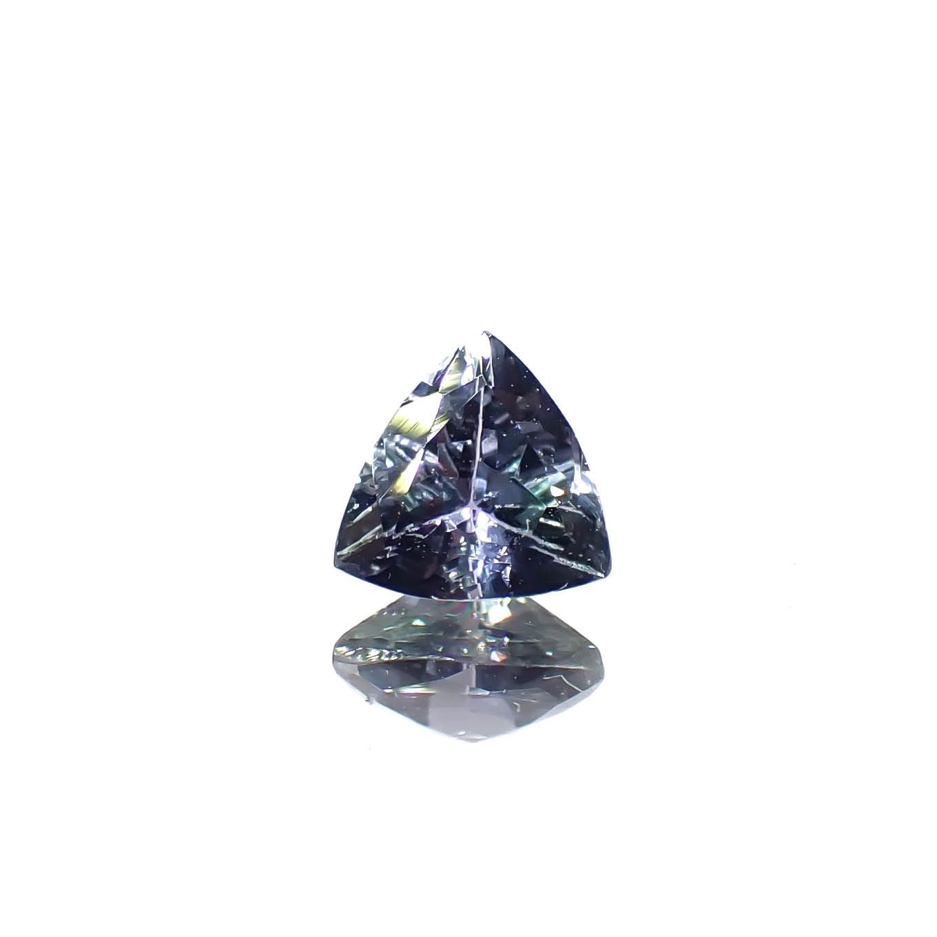 バイカラータンザナイト(宝石名ゾイサイト)タンザニア産 0.38ct 識別済[240828607]4.8x5.1mm前後