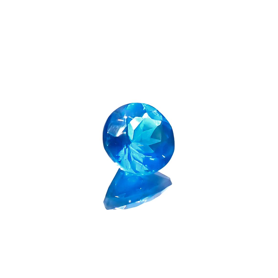 ネオンブルーアパタイト マダガスカル産 0.50ct[231224991]4.9x4.9mm前後