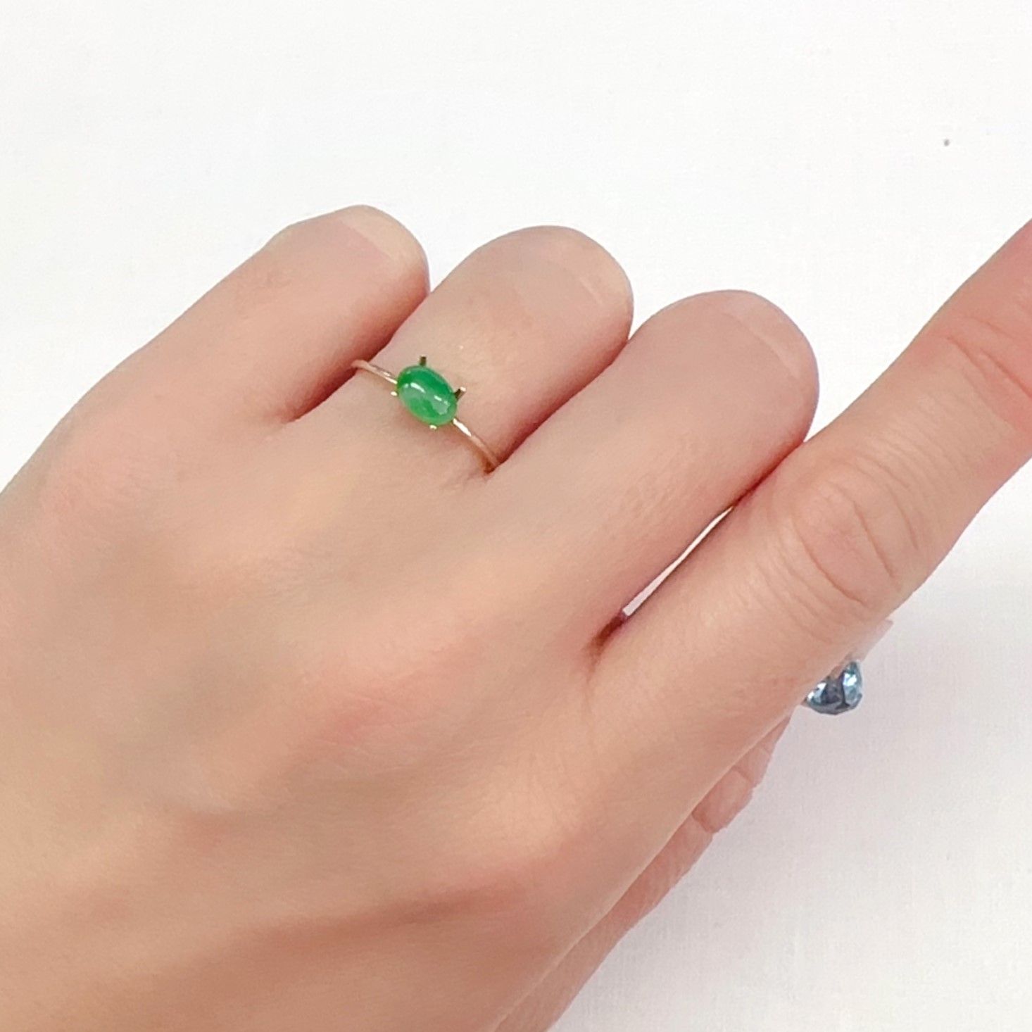 翡翠 ビルマ産 0.61ct[240326953]6.3x4.6mm前後