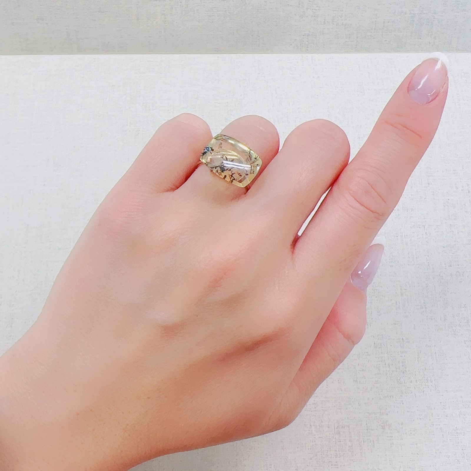 デンドリチッククォーツ ブラジル産 7.76ct[230521968]12.5x15.9mm前後