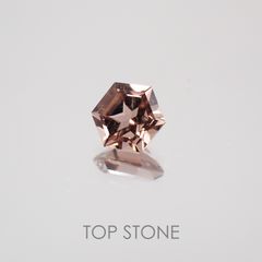 ◇ヘキサゴンカット◇シナモンカラートルマリンSA(宝石名トルマリン) ブラジル/アフリカ産 0.59ct 識別済[21019159]5.1×5.1mm前後