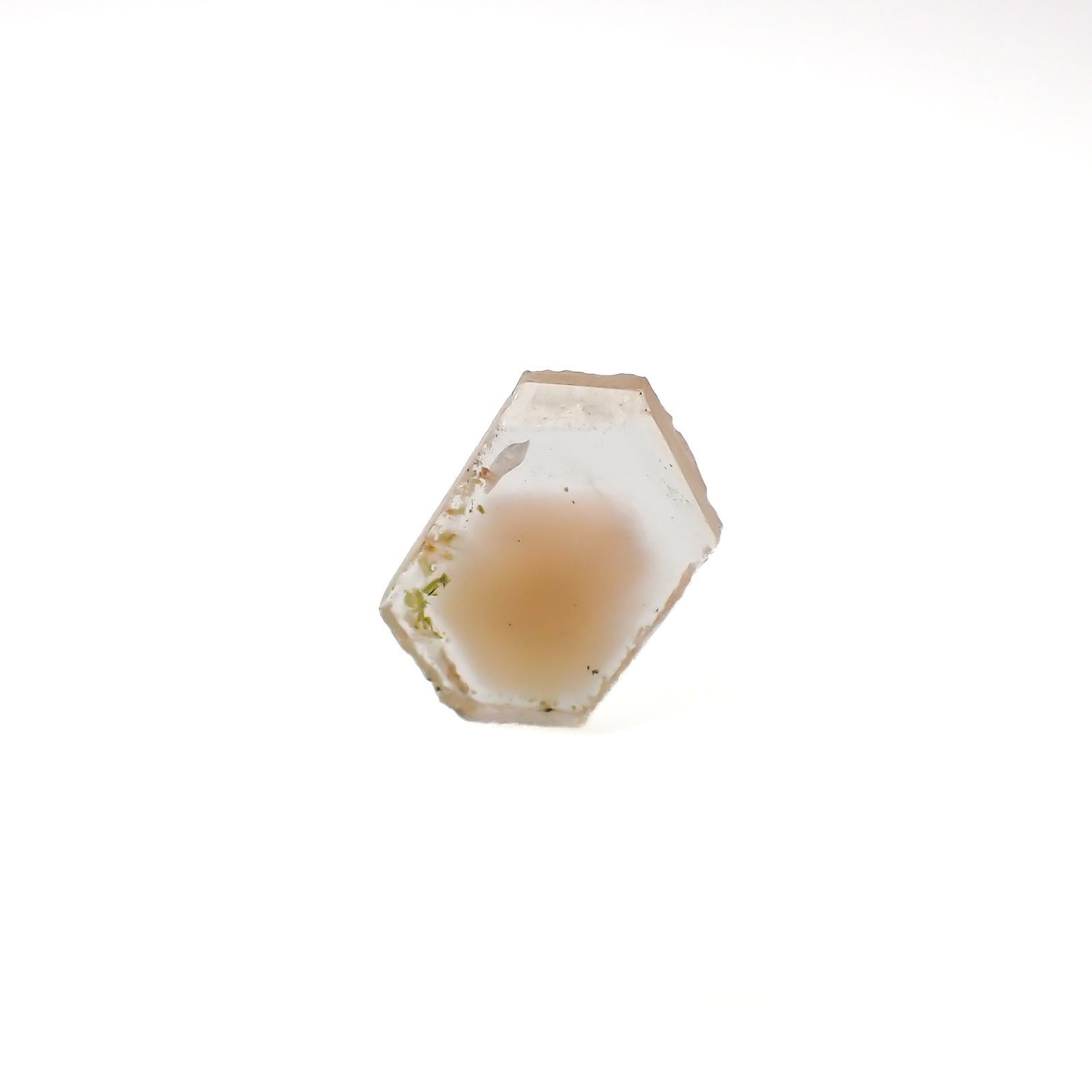 ファントムクォーツ 原石スライス ブラジル産 5.66ct[220716808]10.7x17.6mm前後