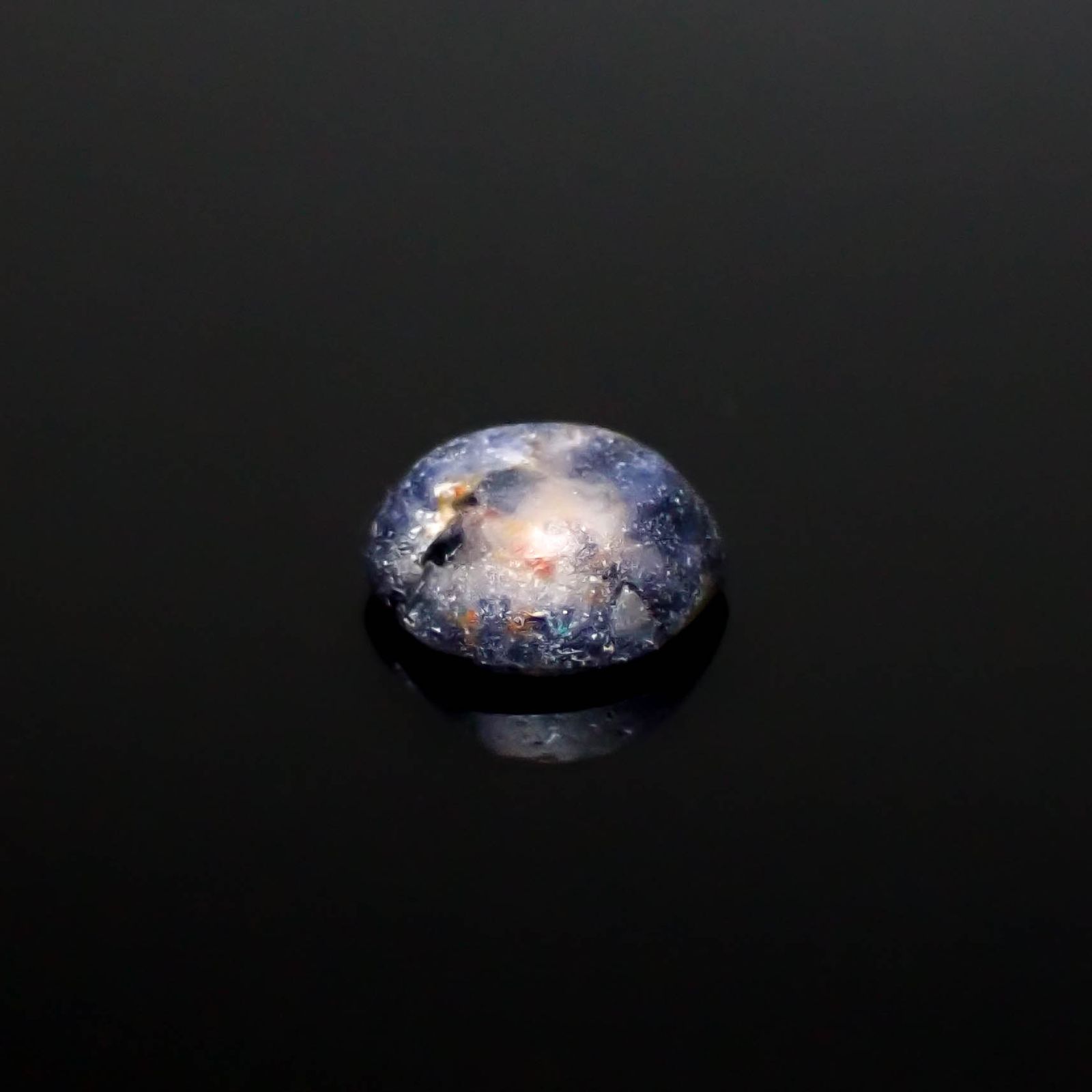 トラピッチェサファイア 原石スライス磨き ビルマ産 0.82ct [250430185]5.7x5.7mm前後
