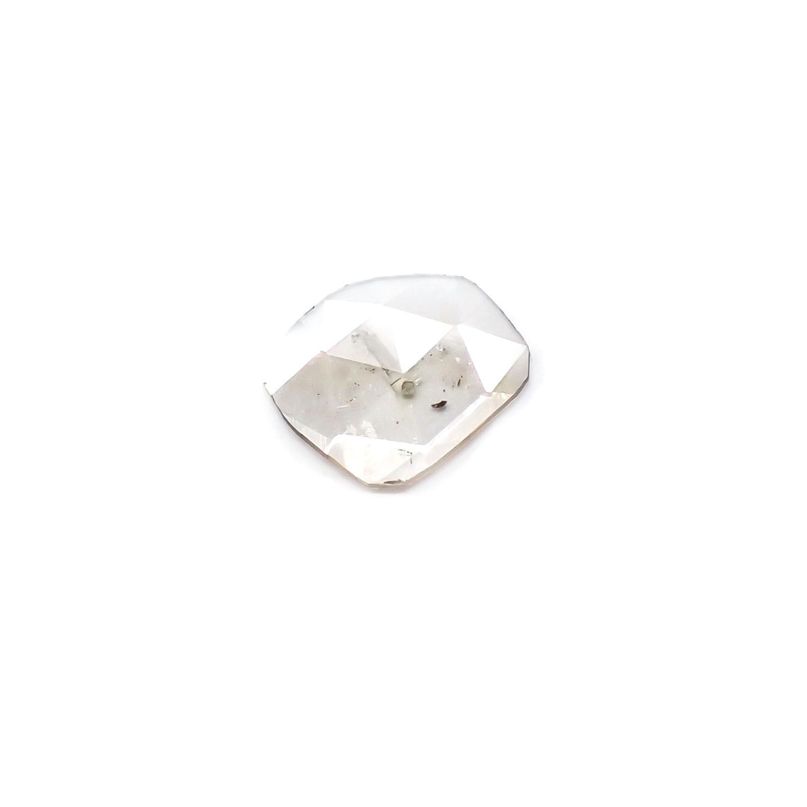 スライスダイヤモンド(宝石名ダイアモンド) 南アフリカ産 0.26ct 識別済[21036566]7.7×5.7mm前後