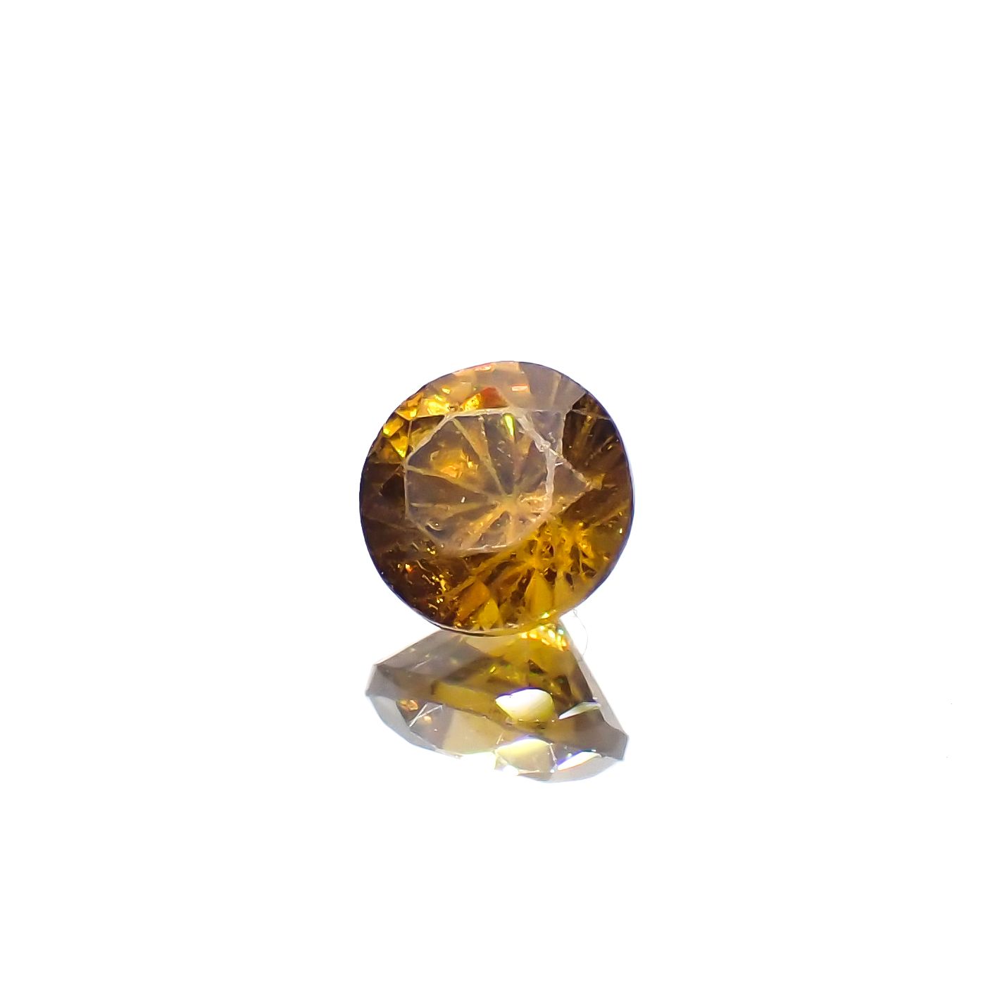 アンドラダイトグロッシュラーガーネット(宝石名アンドラダイト/グロッシュラー・ガーネット)ナミビア産 0.49ct 識別済[231224553]4.5x4.5mm前後