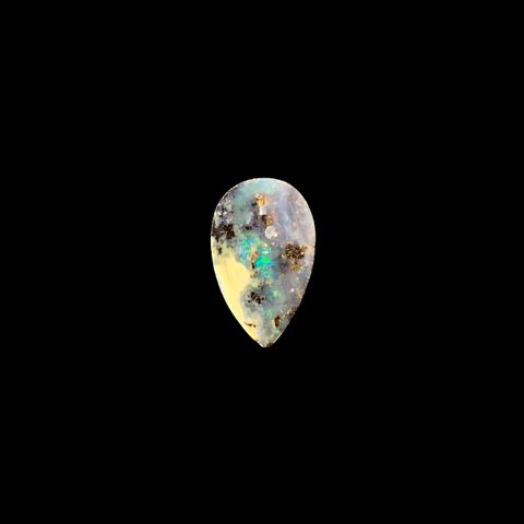 ボルダーオパール 原石磨き オーストラリア産 4.02ct[231225155]16.6x10.2mm前後