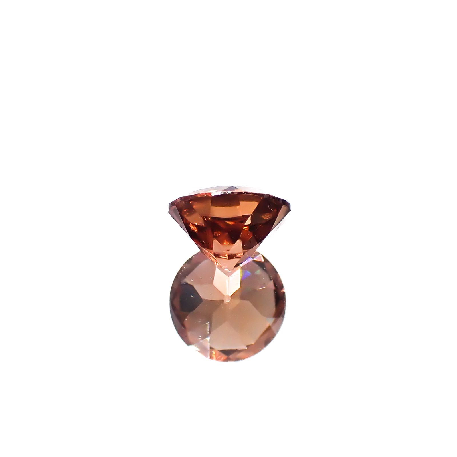 オレンジジルコン スリランカ/カンボジア産 1.54ct[240628111]6.5x6.4mm前後