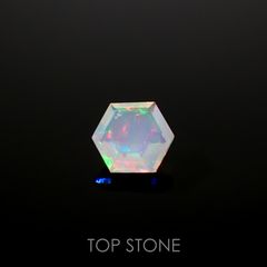◇ヘキサゴンカット◇エチオピアオパール(宝石名オパール)エチオピア産 0.29ct 識別済[220115473]4.8x4.7mm前後
