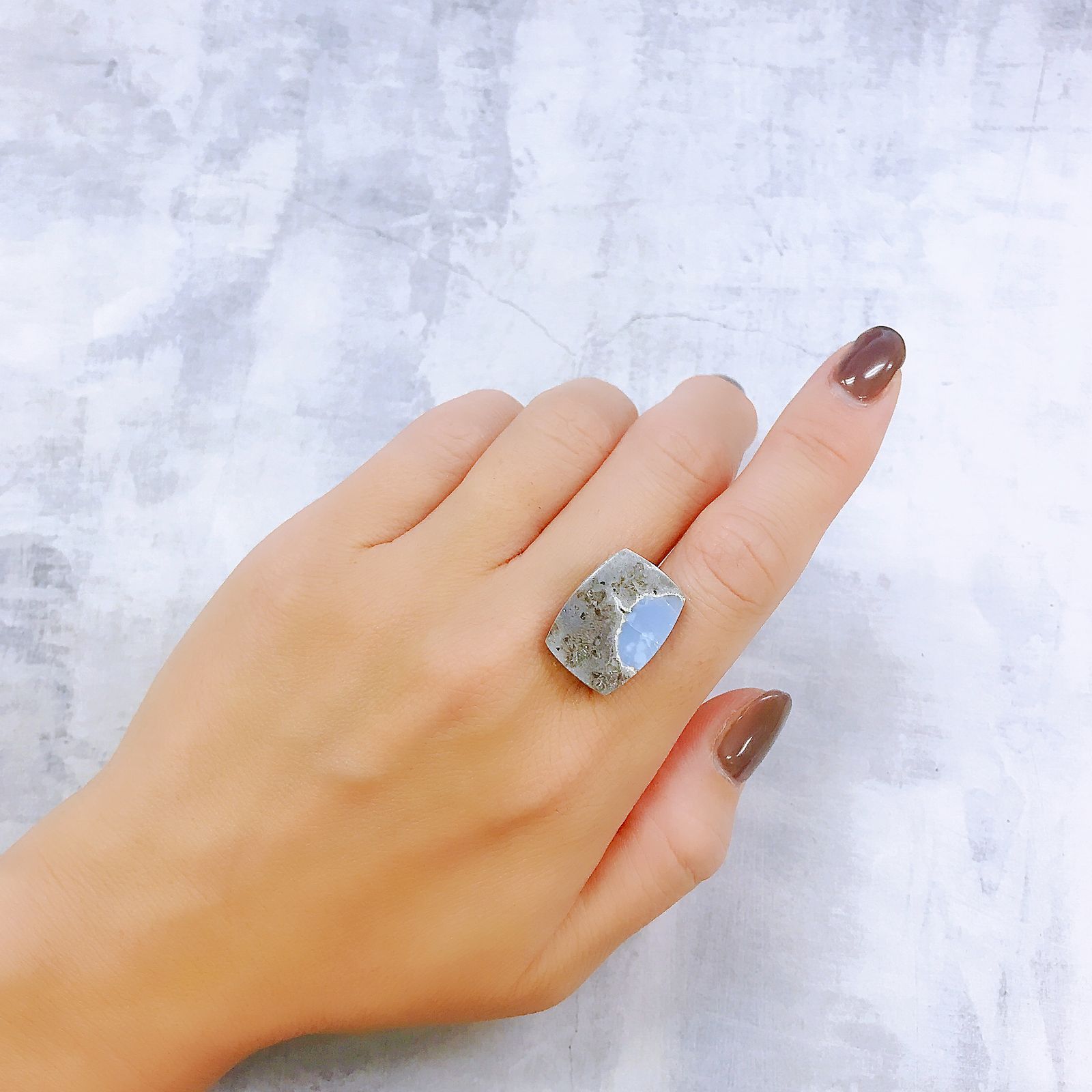 マトリックスブルーオパール アメリカ・オレゴン州産 11.81ct[220917807]20.1x14.9mm前後