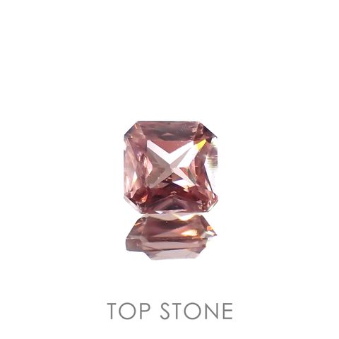 ピンクジルコン(宝石名ジルコン)スリランカ/カンボジア産 0.90ct 識別済[230320995]4.7x4.6mm前後