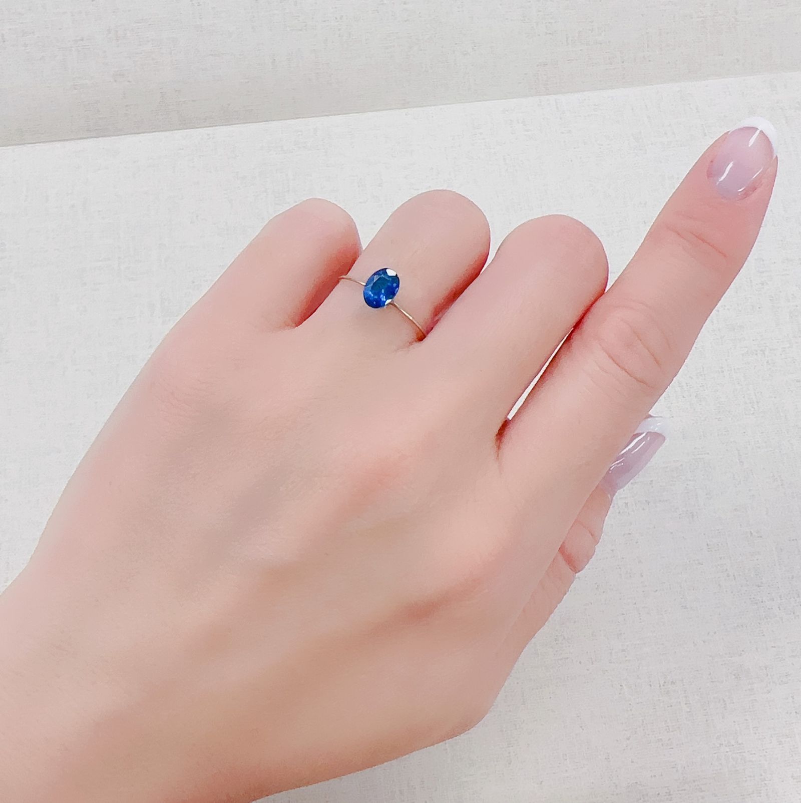 ディープブルーアパタイト  マダガスカル産 0.64ct[230421661]6.7x4.9mm前後