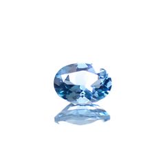 アクアマリン サンタマリアカラー ナイジェリア産 0.72ct [250329941]7x5mm前後