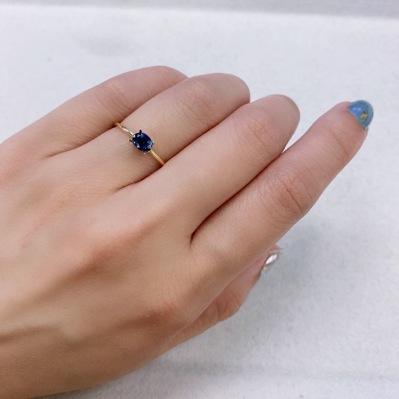 オーシャンブルーカイヤナイト インド産 ルース 0.46ct[210812353]5×3.9mm前後