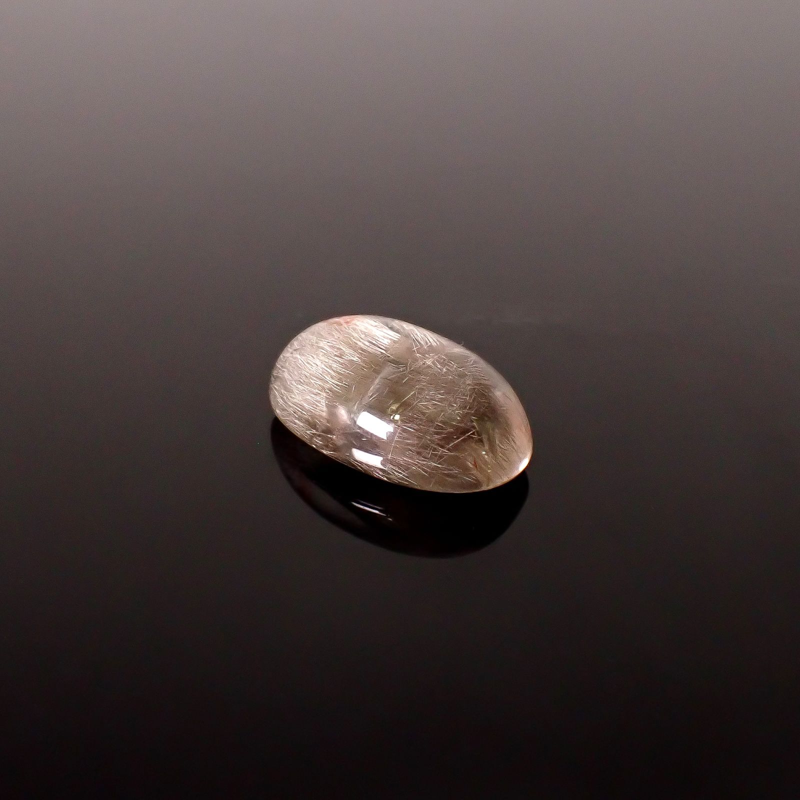 プラチナクォーツ ブラジル産 24.39ct / 23.6x14.8mm前後 [260131610]