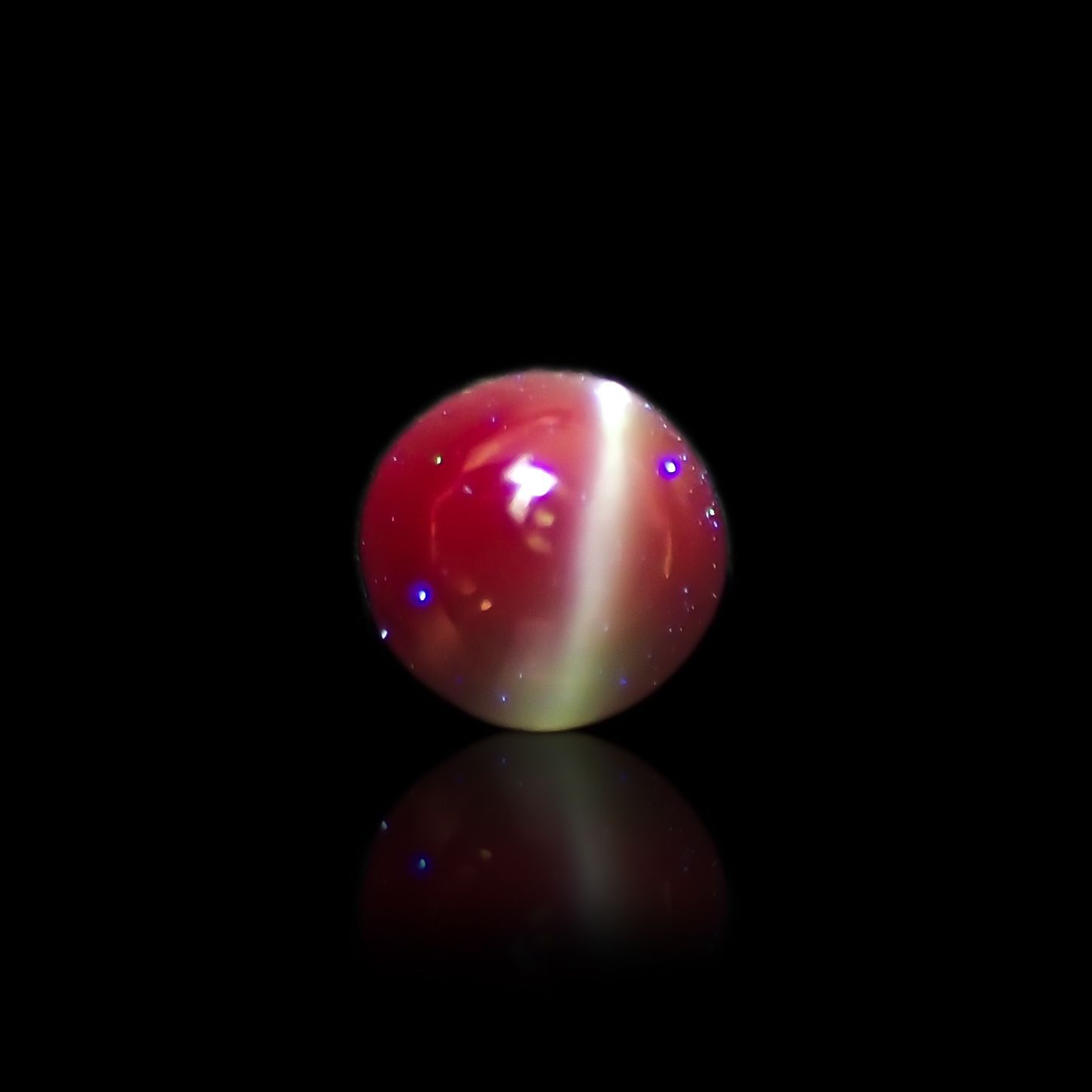 アレキサンドライトキャッツアイ インド産 0.41ct[220114069]4.4x4.3mm前後