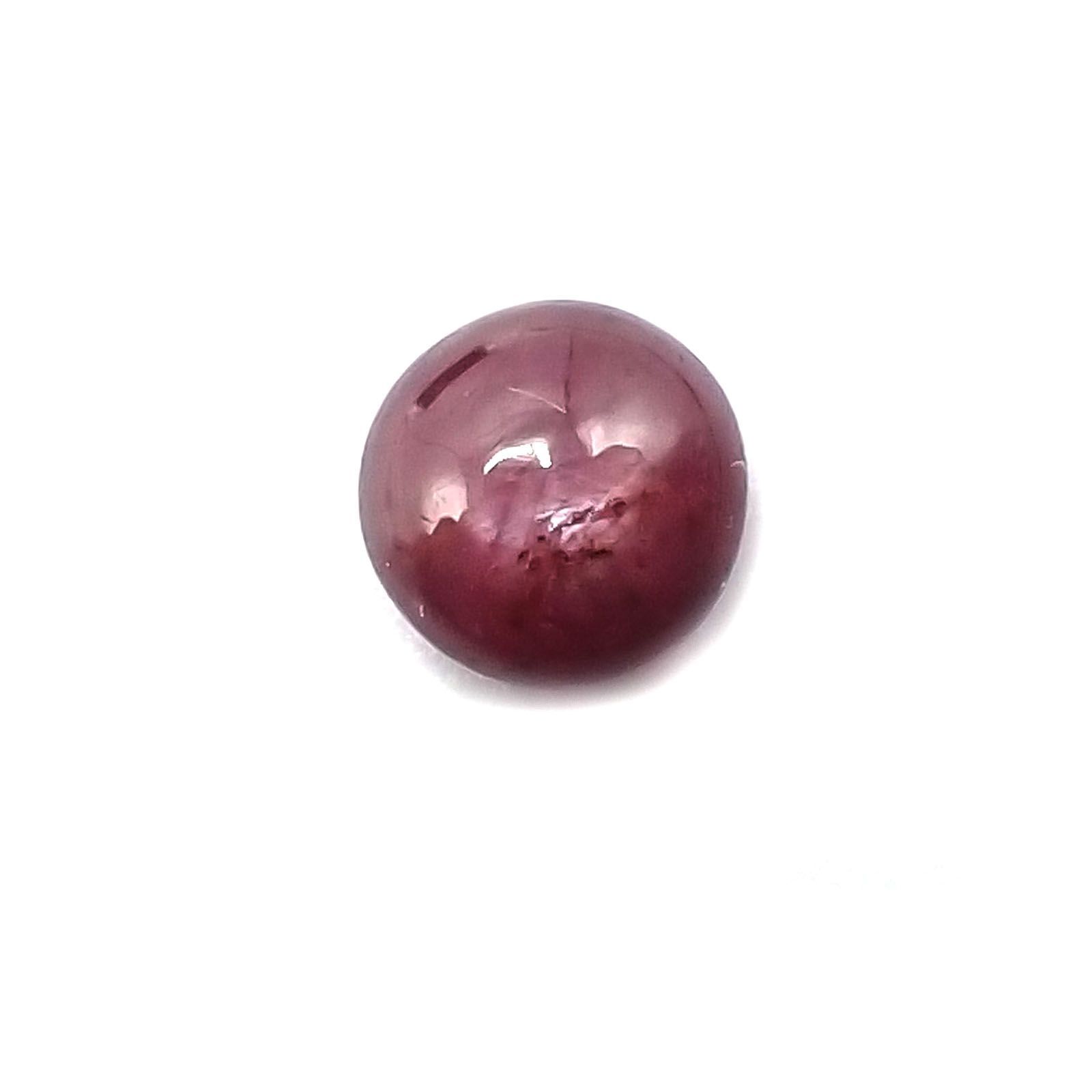 パープルスターサファイア(宝石名パープル・スター サファイア)インド産 1.66ct 識別済[230522218]6x6mm前後