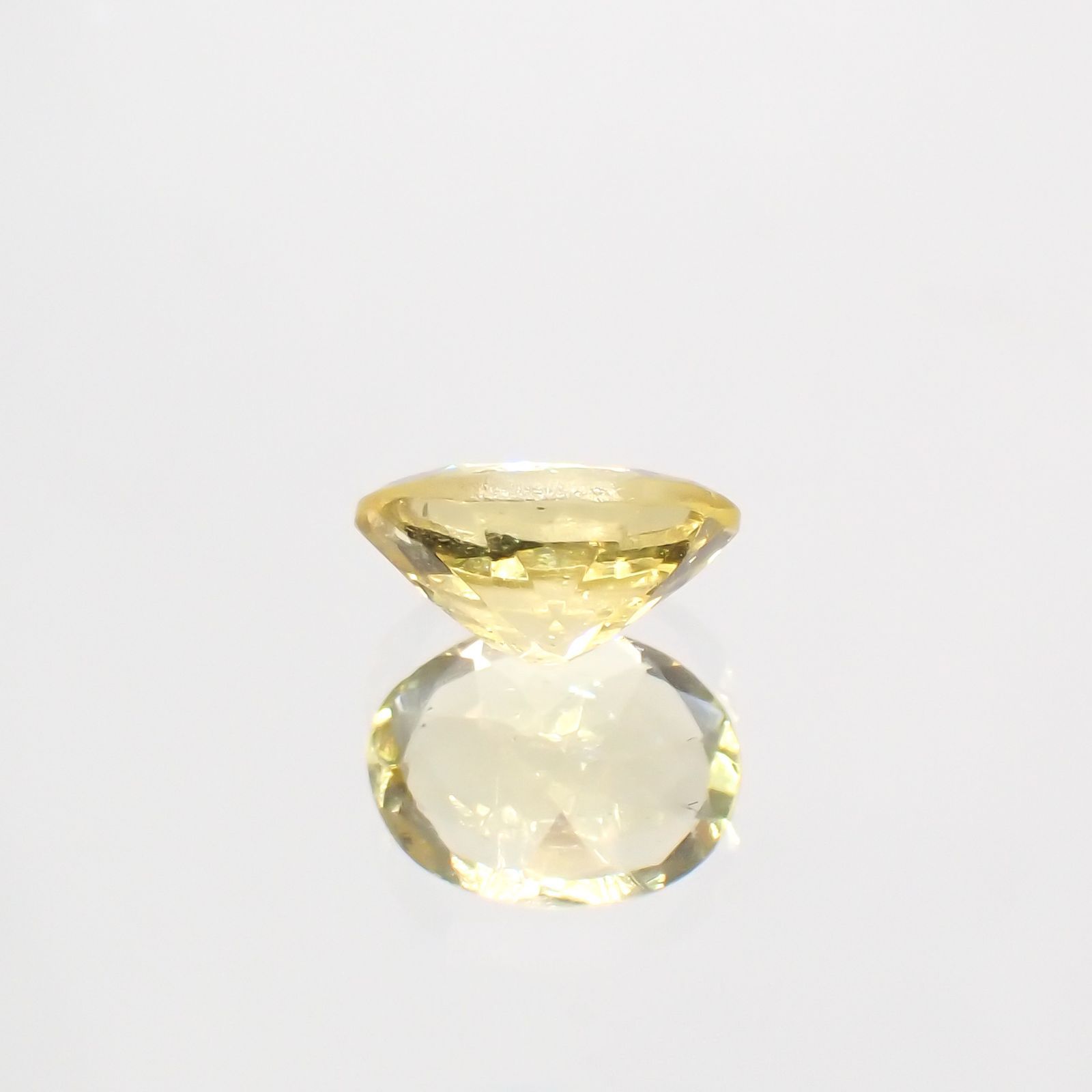 レモンイエローアパタイト(宝石名アパタイト) メキシコ産 1.25ct 識別済[210913228]8×6.2mm前後