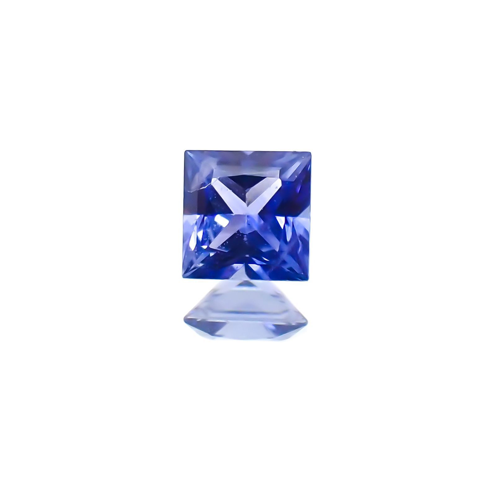 ◇プリンセスカット◇サファイア(宝石名サファイア)スリランカ産 0.12ct 識別済[230622459]2.8x2.7mm前後