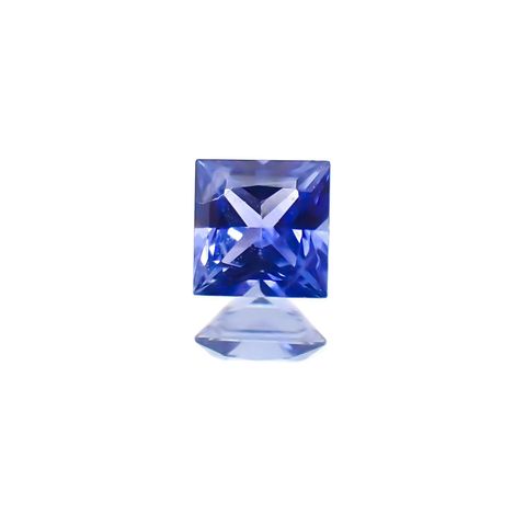 ◇プリンセスカット◇サファイア(宝石名サファイア)スリランカ産 0.12ct 識別済[230622459]2.8x2.7mm前後