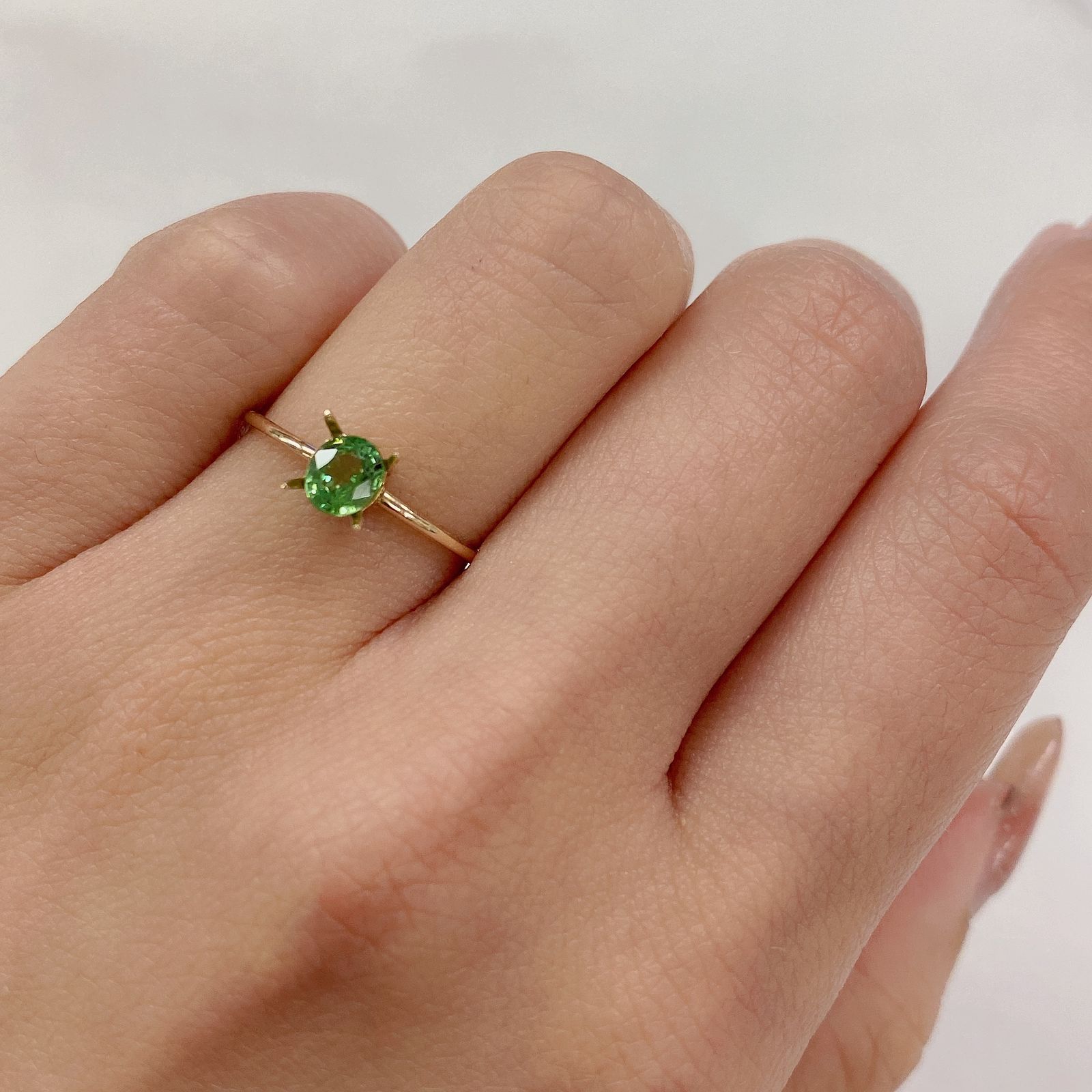 ミントガーネット(グロッシュラーGN) ペアシェイプ1.08ct - 素材/材料