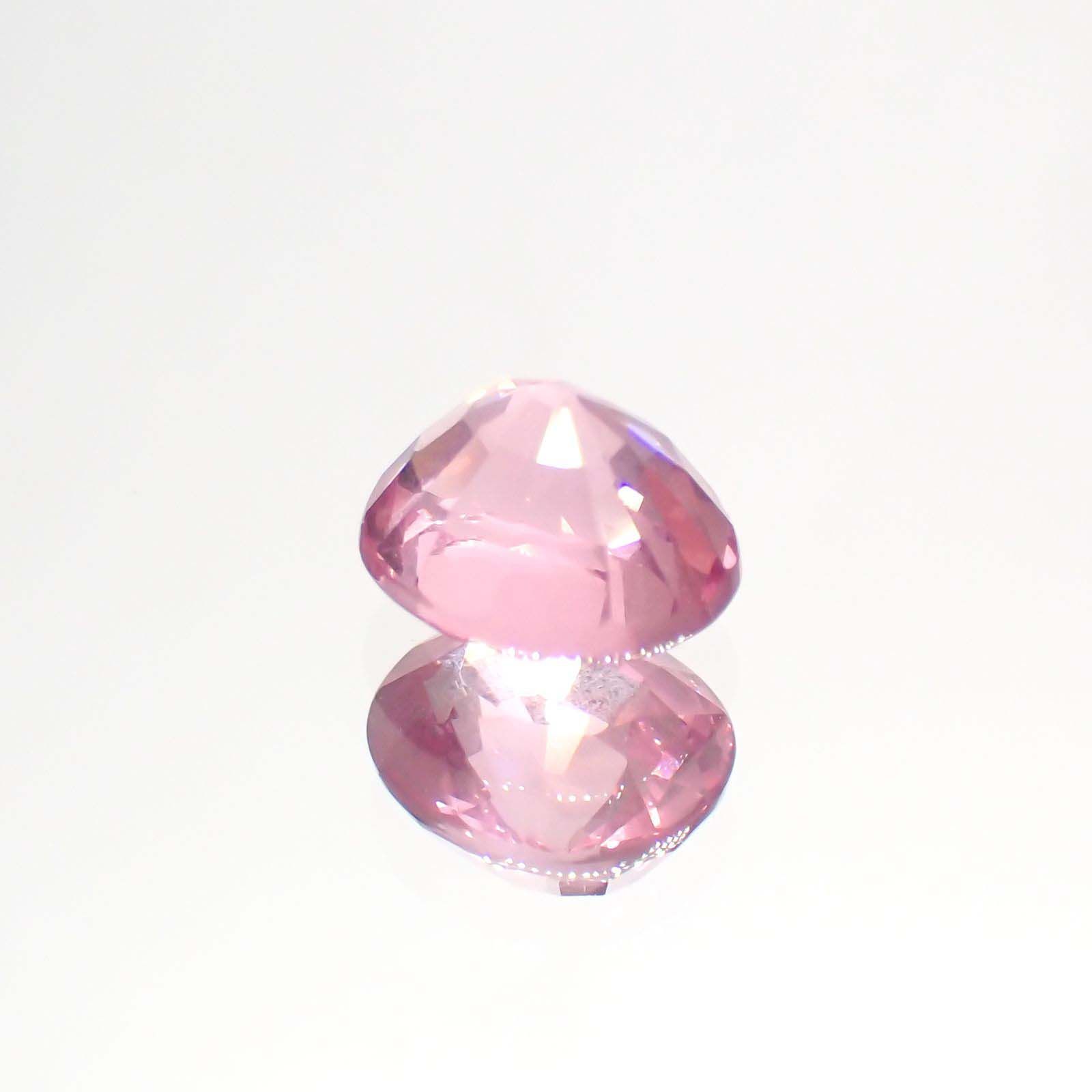 ピンクスピネル(宝石名ピンク・スピネル)タンザニア産 1.327ct ソ付(彩珠)[230722567]6.6x5.8mm前後