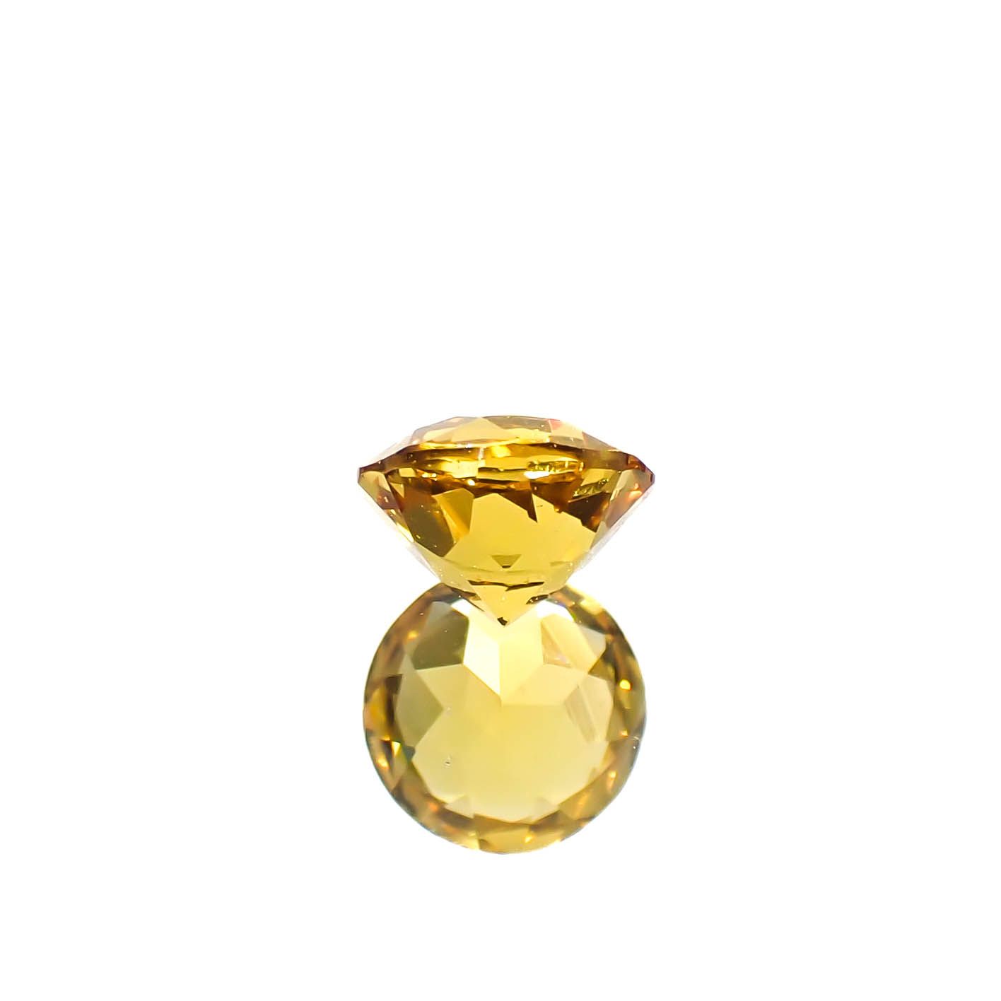 ゴールデンベリル(宝石名ベリル)ブラジル産 0.46ct 識別済[250530352]5.1x5.1mm前後