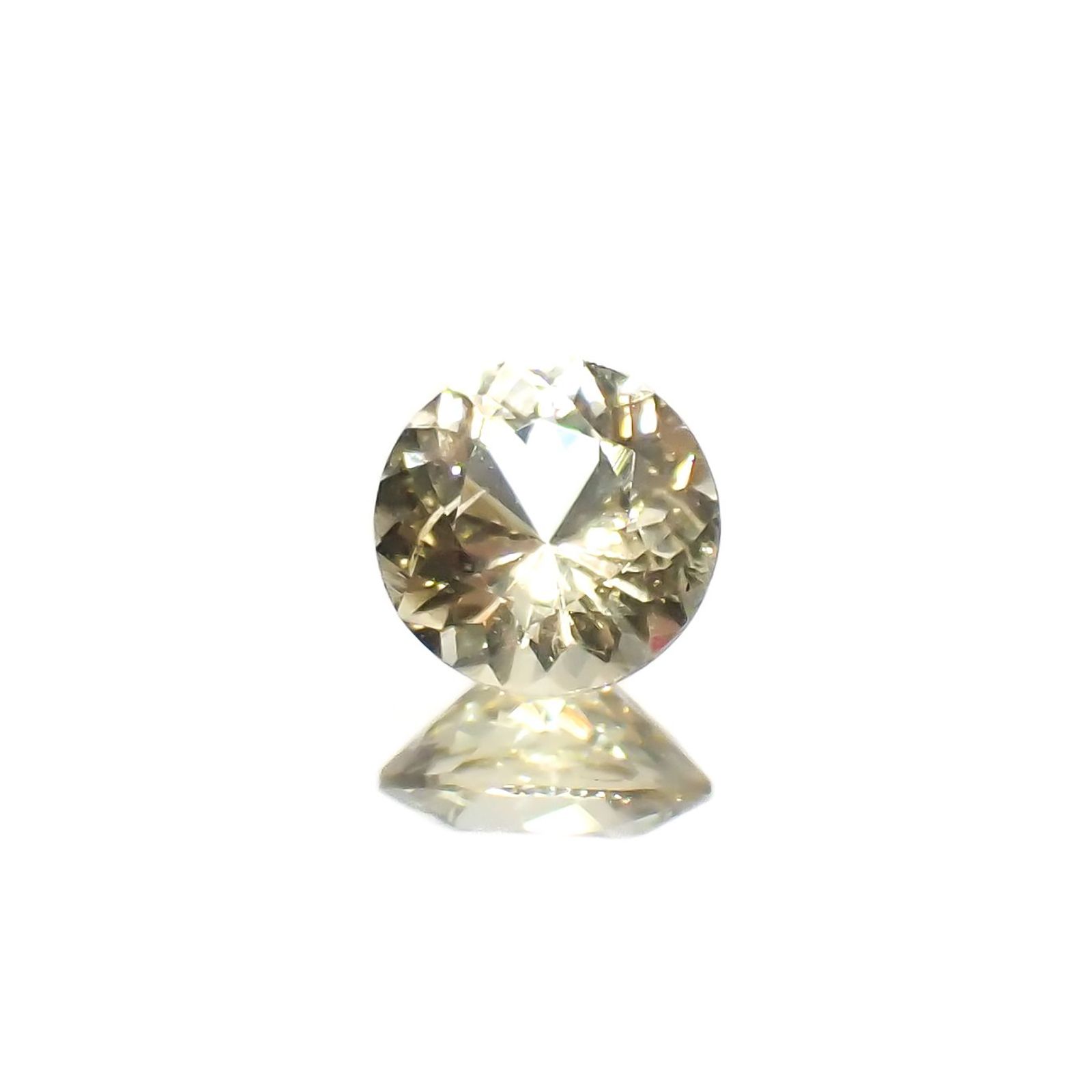 イエローダンビュライト(宝石名イエロー・ダンブライト)タンザニア産 0.25ct 識別済[220918007]4.1x4.1mm前後