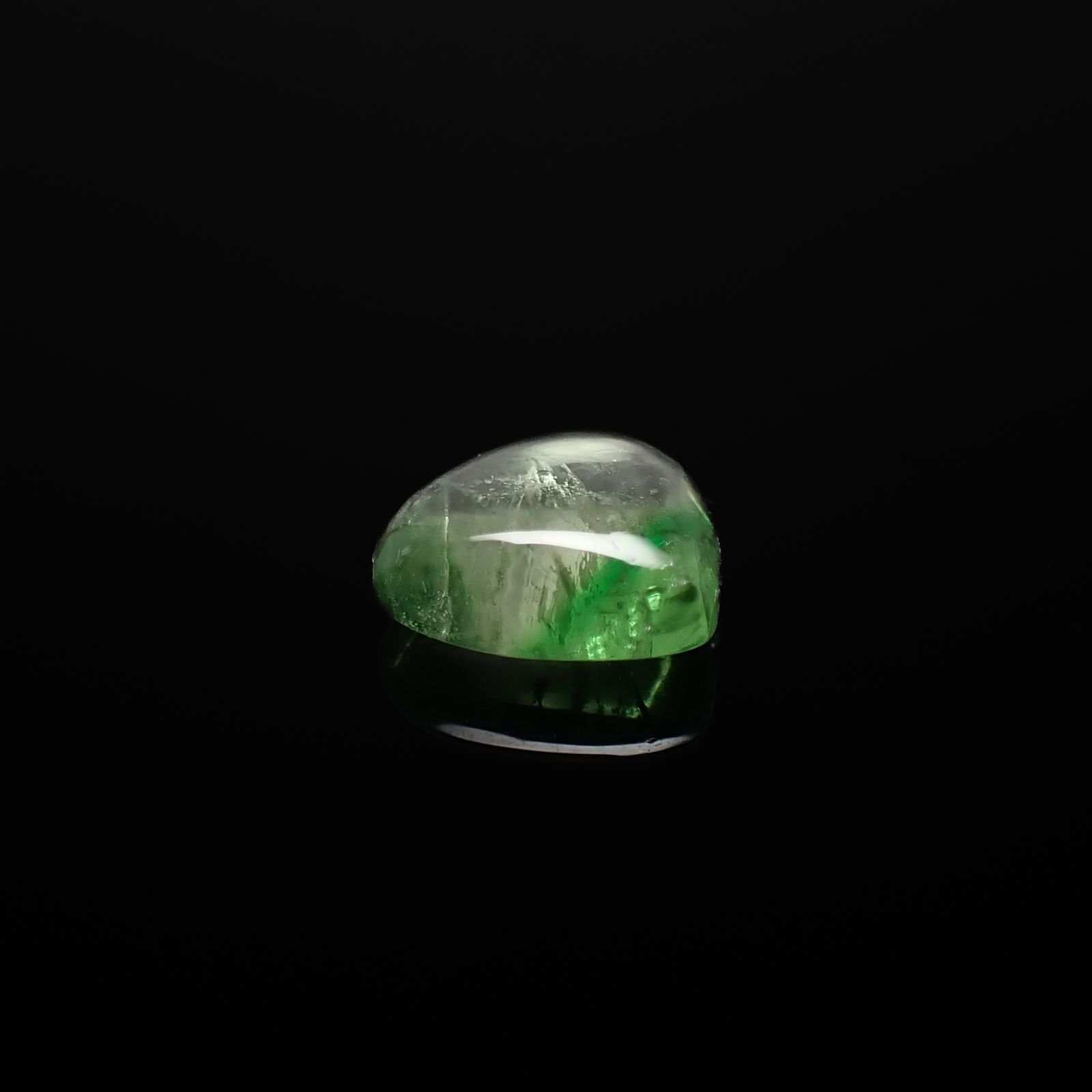 バイカラーツァボライト(宝石名グリーン グロッシュラー・ガーネット)タンザニア産 1.73ct 識別済[240928890]7.5x7.7mm前後
