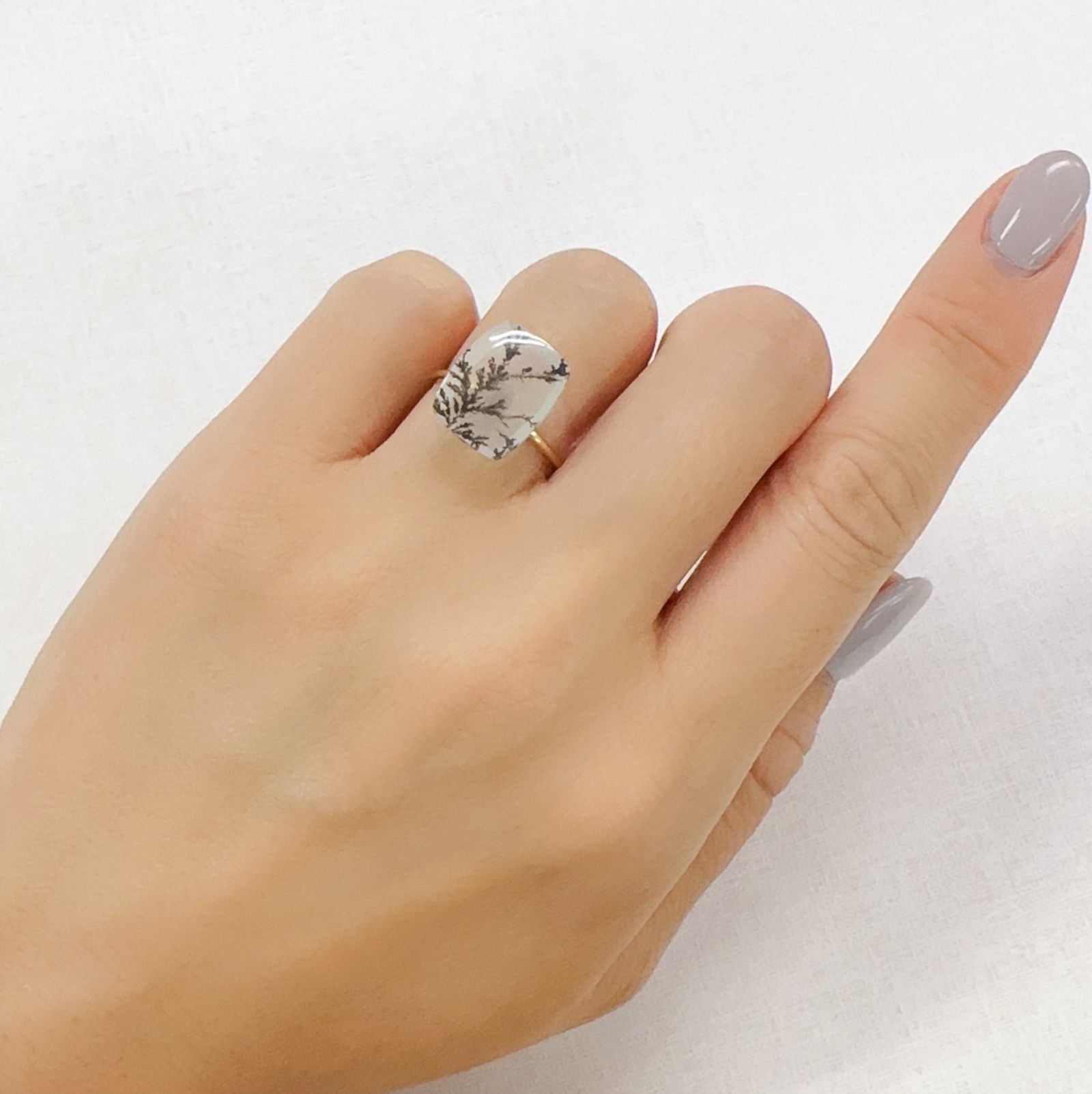 デンドリチッククォーツ ブラジル産 5.18ct[230823246]13.5x10.6mm前後