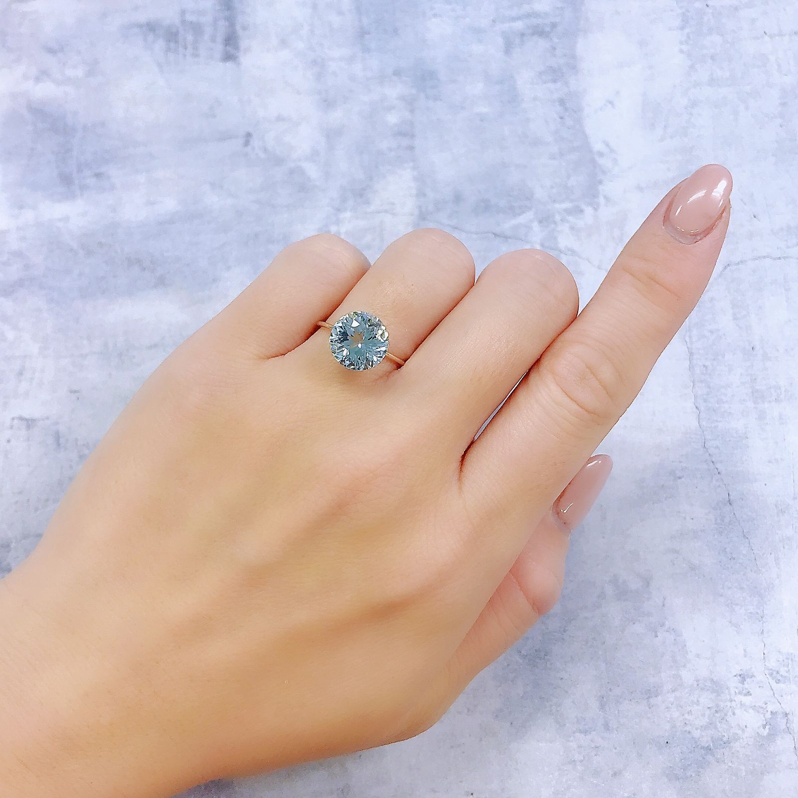 ◇カスタムカット◇ブルートパーズ ブラジル産 4.65ct [251219328]9.9x9.9mm前後