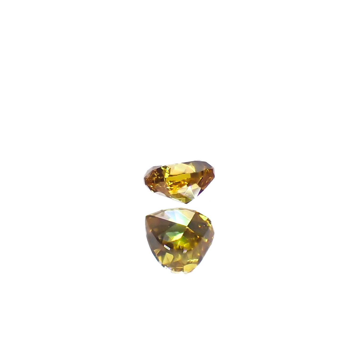イエローダイヤモンド I-1/FANCY DEEP ORANGE YELLOW(宝石名ダイアモンド) 0.089ct ソ付(CGL)[240125392]2.74x2.69mm前後