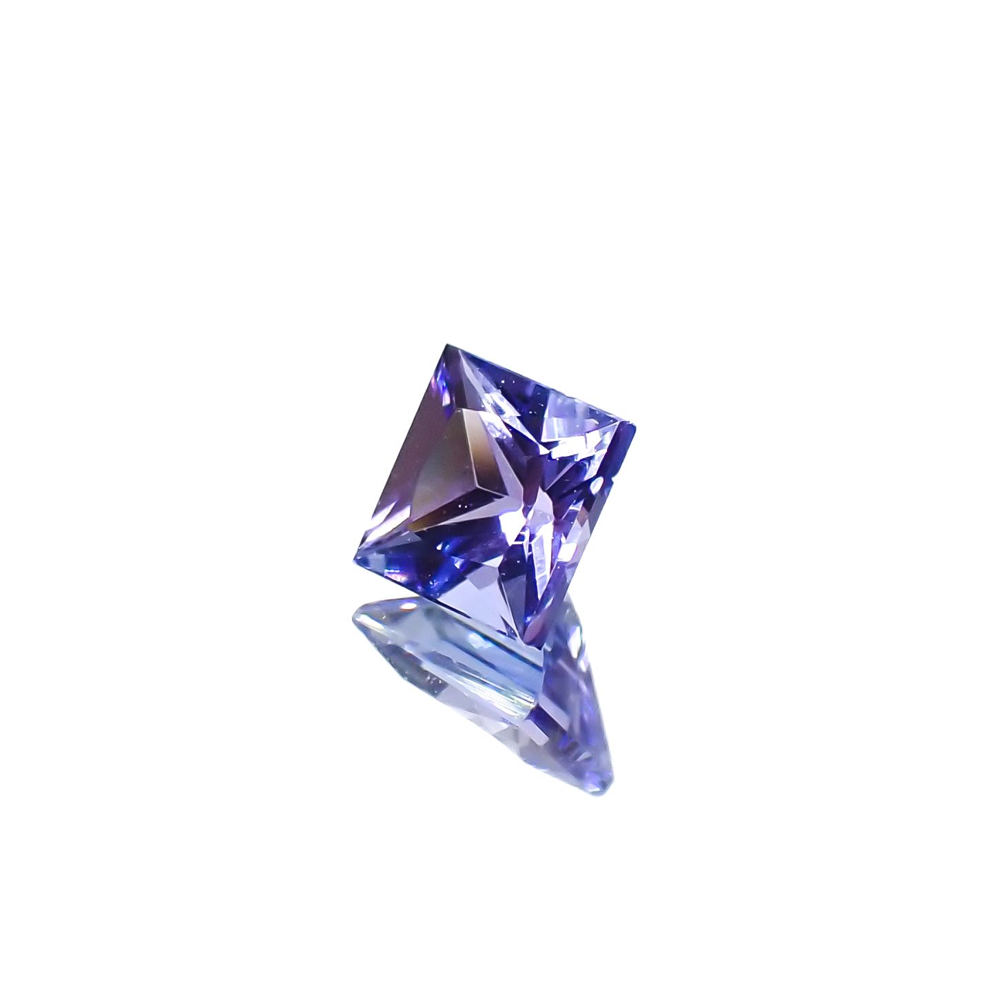 ◇プリンセスカット◇タンザナイト タンザニア産 0.43ct[240427142]4.2x4.1mm前後