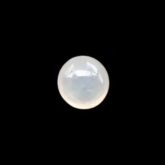 白翡翠(宝石名ホワイト・ジェダイト(翡翠))ビルマ産 1.468ct ソ付(彩珠)[230823225]7x6.7mm前後
