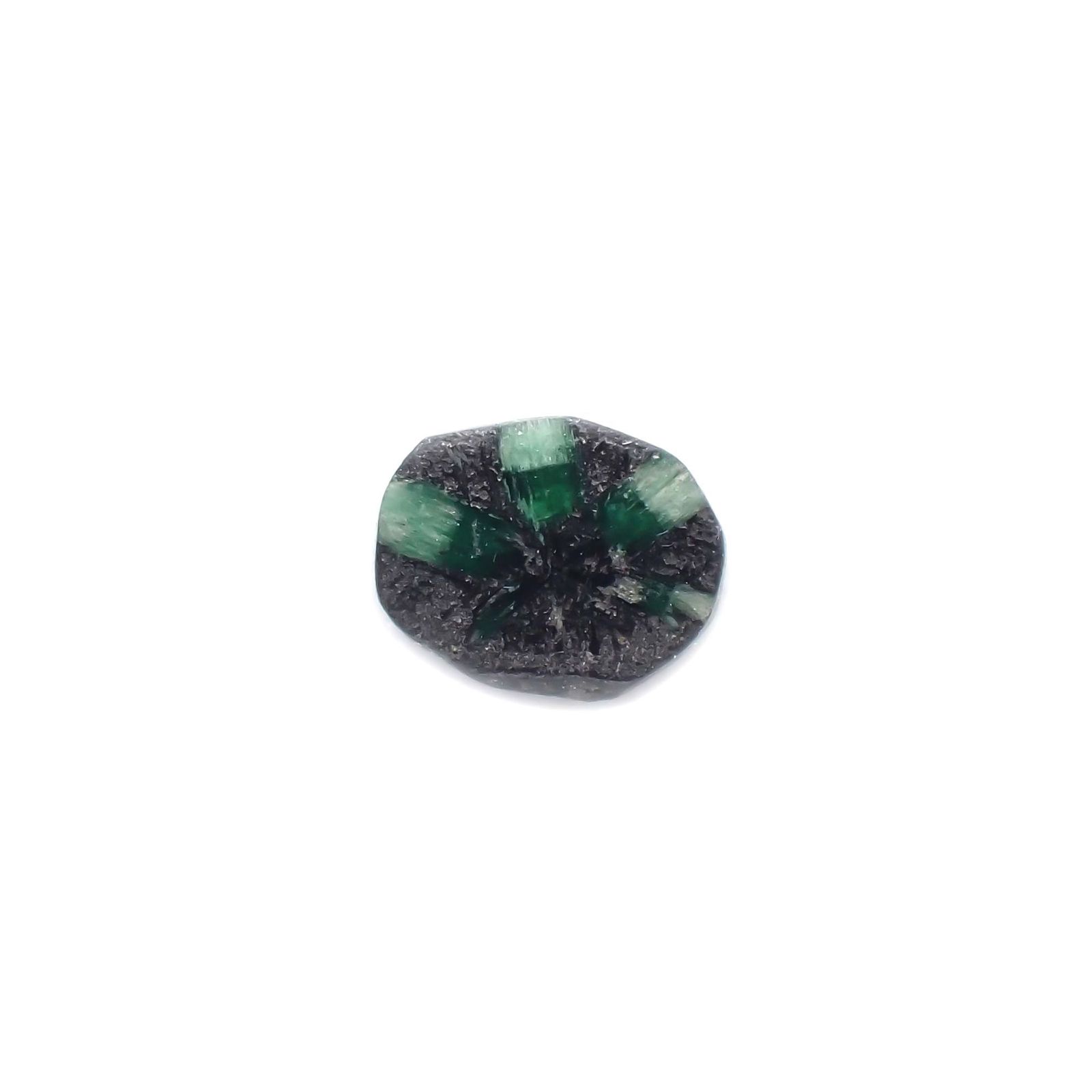 逆トラピッチェエメラルド(宝石名エメラルド)コロンビア産 識別済 0.36ct / 5.4x4.3mm前後 [260424414]