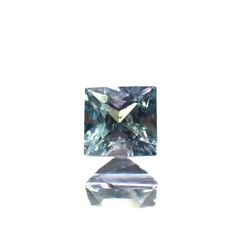 ◇プリンセスカット◇ブルーグリーンコーネルピン(宝石名コーネルピン)タンザニア産 0.068ct 識別済[221219240]2x1.9mm前後