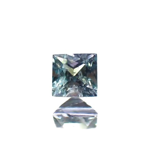 ◇プリンセスカット◇ブルーグリーンコーネルピン(宝石名コーネルピン)タンザニア産 0.068ct 識別済[221219240]2x1.9mm前後