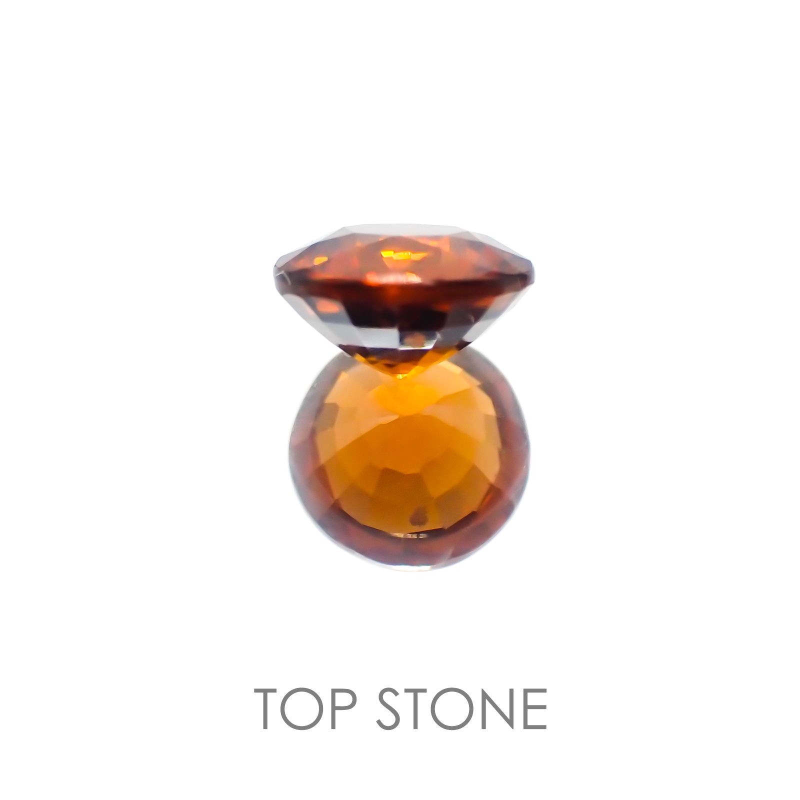 オレンジジルコン スリランカ,カンボジア産 ルース 1.52ct[20118076]6.6×6.6mm前後