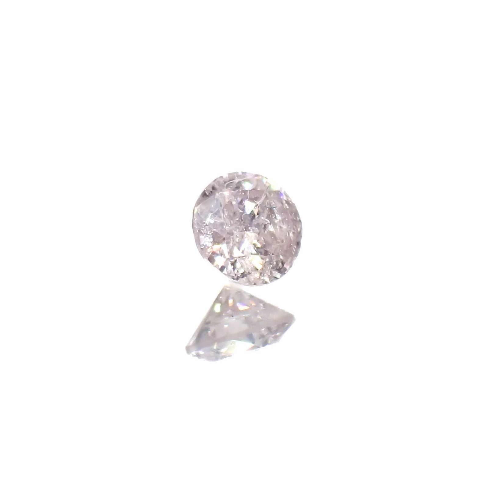 ピンクダイヤモンド(宝石名ダイアモンド I-2/VERY LIGHT BROWNISH PINK) 0.066ct ソ付(CGL)[230120139]2.52x2.57mm前後