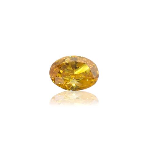 イエローダイヤモンド SI-2 / FANCY DEEP ORANGY YELLOW(宝石名ダイアモンド) 0.124ct ソ付(CGL)[220115142]3.49x2.6mm前後