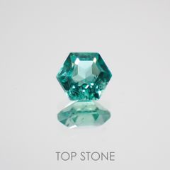 ◇ヘキサゴンカット◇エメラルド(宝石名エメラルド) ザンビア産 0.11ct 識別済[210611008]3×3mm前後