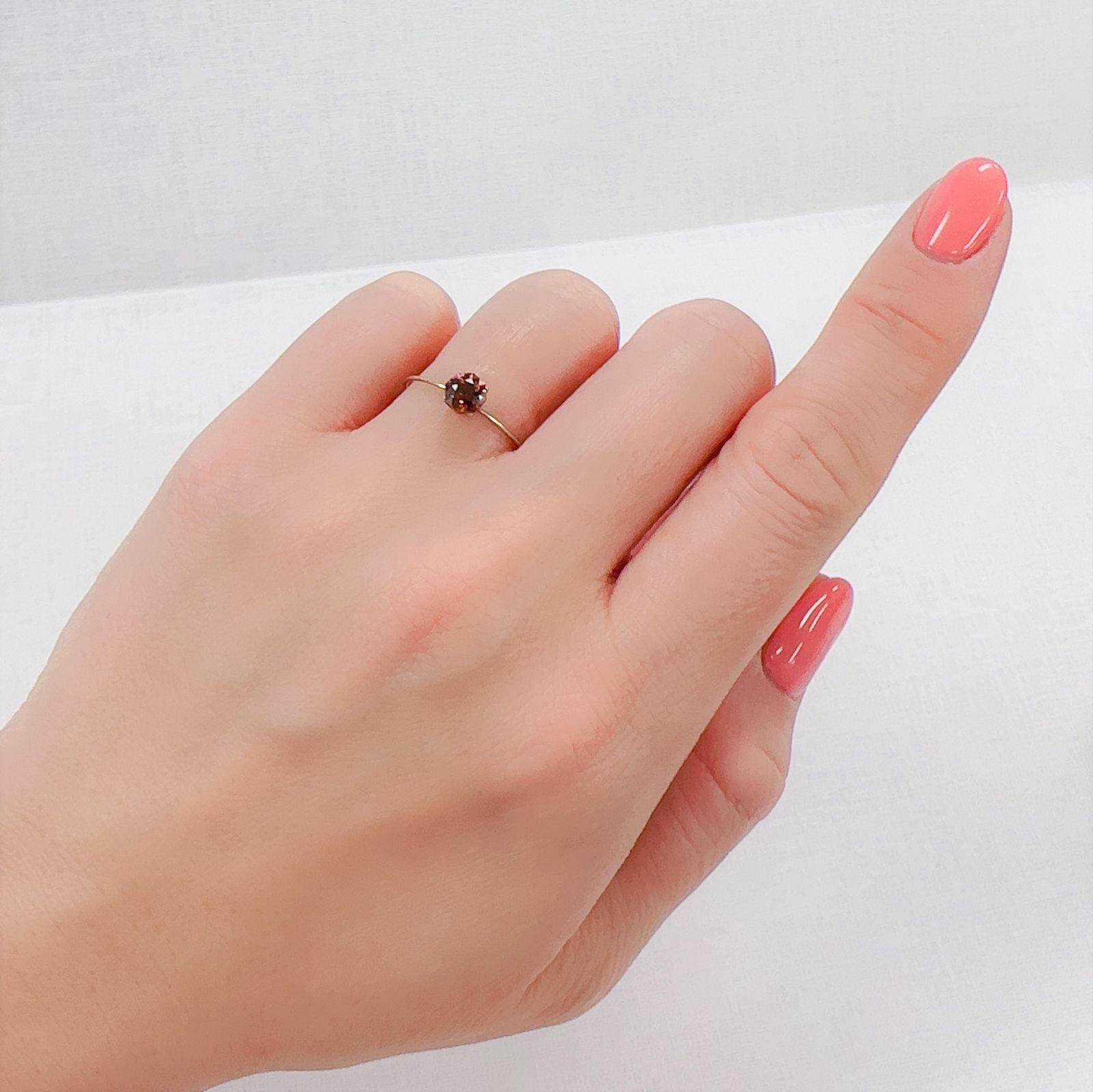 ◇オクタゴンカット◇オレンジジルコン(宝石名ジルコン)スリランカ/カンボジア産 0.83ct 識別済[230220704]4.9x4.8mm前後