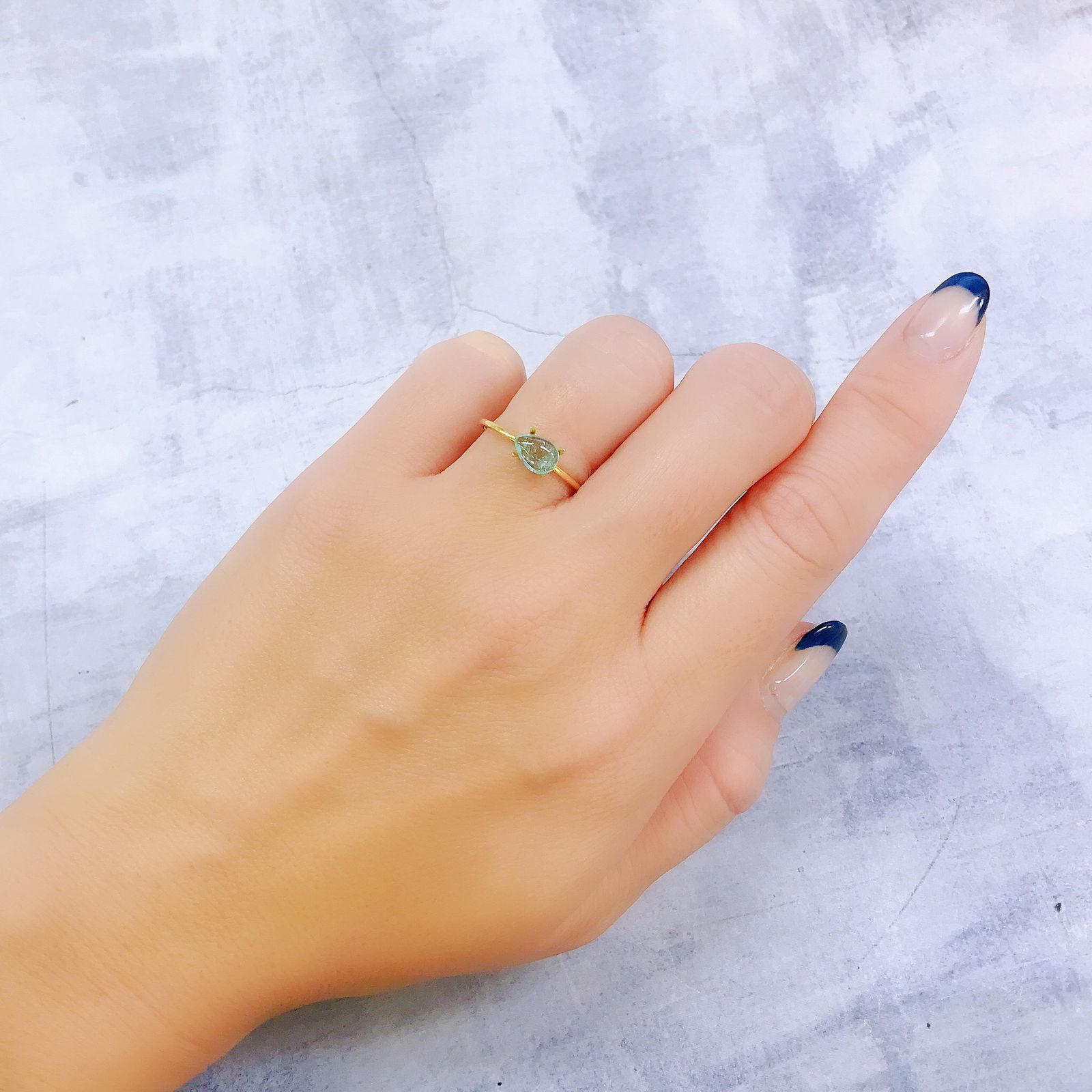 パライバトルマリン(宝石名トルマリン/別名パライバ・トルマリン)ブラジル・キントス鉱山産 0.568ct ソ付(宝貴協)[221018760]6.8x4.9mm前後