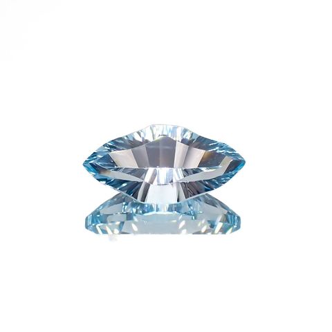◇カスタムカット◇ブルートパーズ ブラジル産 3.10ct [251219372]14.1x6.9mm前後