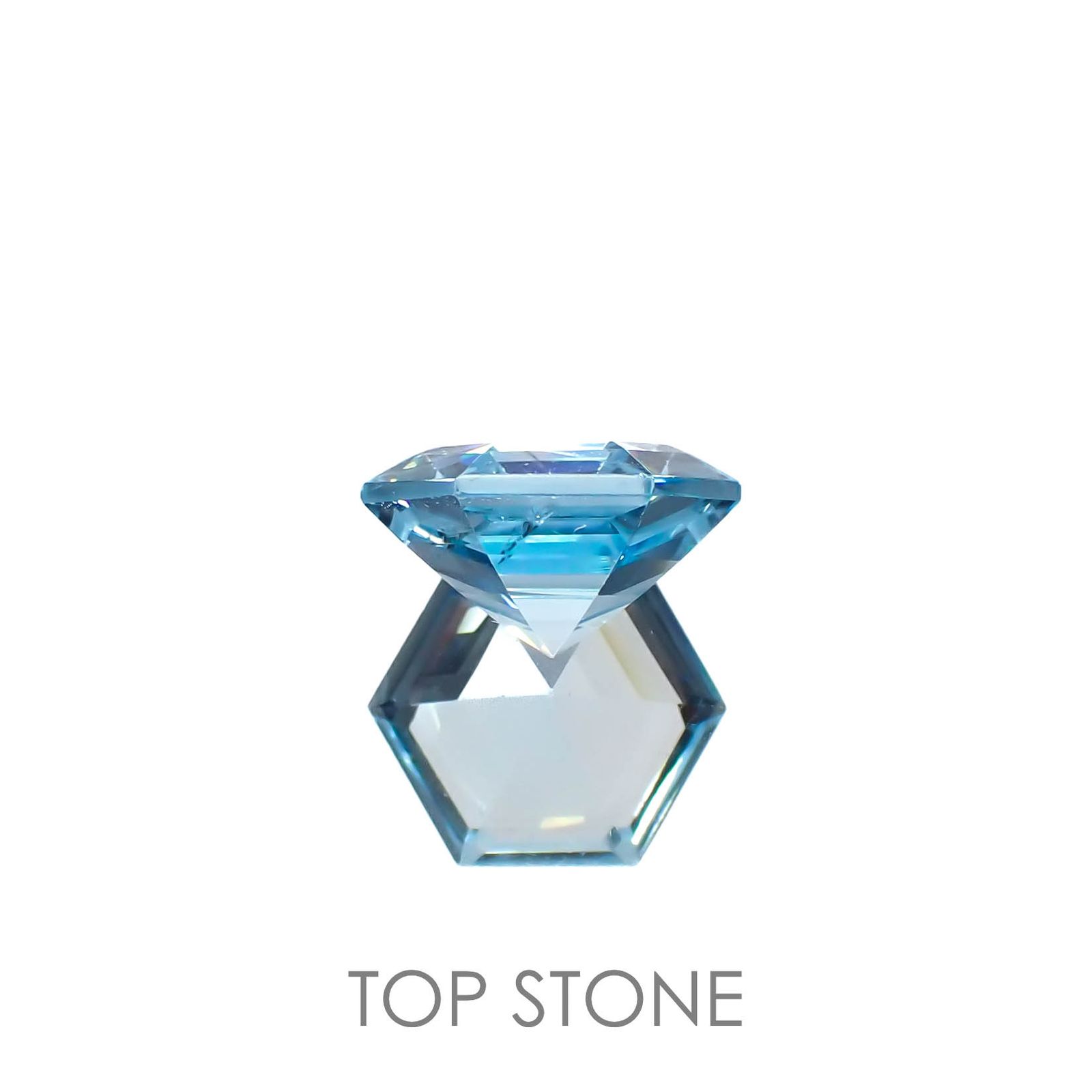 ◇ヘキサゴンカット◇ブルートパーズ ブラジル産 4.76ct[221219363]10x10mm前後